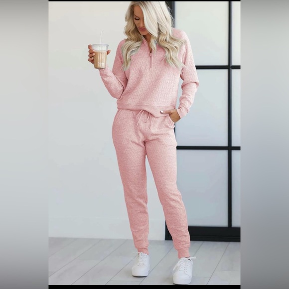 Pastel Pink Joggers for Cozy Comfort - Picture 1 of 10